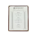 Thunder Single Menu Cover, 8-1/2" x 11", Brown Color Trim, Faux Leather, PolyVinyl Chloride & Polyurethane, Each