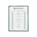 Thunder Single Menu Cover, 8-1/2" x 11", Green Color Trim, Faux Leather, PolyVinyl Chloride & Polyurethane, Each