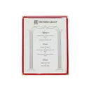 Thunder Single Menu Cover, 8-1/2" x 11", Maroon Color Trim, Faux Leather, PolyVinyl Chloride & Polyurethane, Each