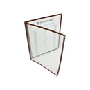 Thunder Double Fold Menu Cover, 8-1/2" x 11, Brown Color Trim, Faux Leather, PolyVinyl Chloride & Polyurethane, Each