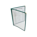 Thunder Double Fold Menu Cover, 8-1/2" x 11, Green Color Trim, Faux Leather, PolyVinyl Chloride & Polyurethane, Each