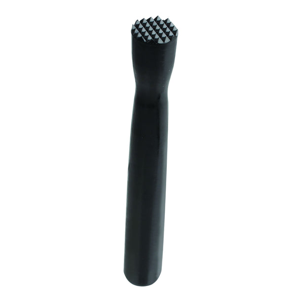 Thunder 8" x 1" x 1" Bar Muddler with Netted Head, Black Color, Polycarbonate, Each