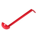 Thunder 1 oz, 10-1/2" x 2-3/8" x 1-7/8", Ladle, Red Color, Polycarbonate, One-Piece Construction, NSF, Each