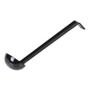 Thunder 1 oz, 13" x 2-3/8" x 2", Ladle, Black Color, Polycarbonate, One-Piece Construction, NSF, Each