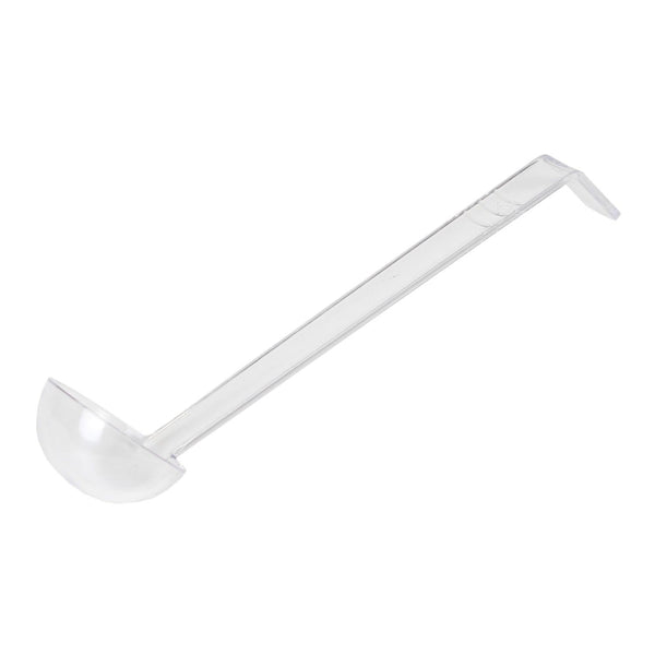 Thunder 1 oz, 13" x 2-3/8" x 2", Ladle, Clear Color, Polycarbonate, One-Piece Construction, NSF, Each