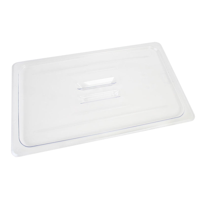 Thunder Solid Cover For Full Size Food Pan, Clear Color, Polycarbonate, NSF, Each