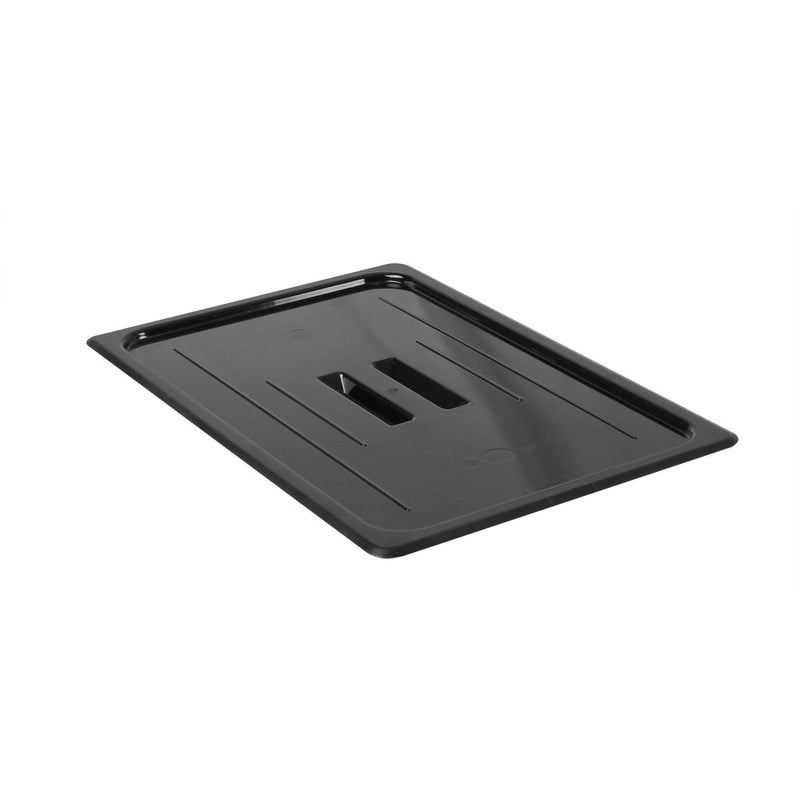 Thunder Solid Cover For Full Size Food Pan, Black Color, Polycarbonate, NSF, Each