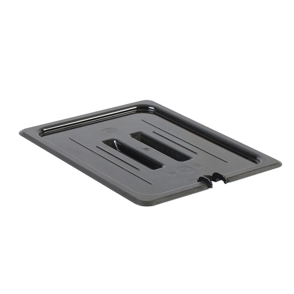 Thunder Slotted Cover For Half Size Food Pan, Black Color, Polycarbonate, NSF, Each