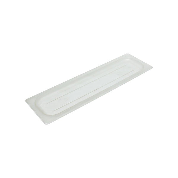 Thunder Half Size Long, Solid Cover For Food Pan, Clear Color, Polycarbonate, NSF, Each