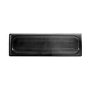 Thunder Half Size Long, Solid Cover For Food Pan, Black Color, Polycarbonate, NSF, Each