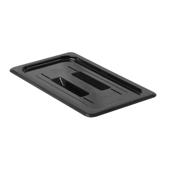 Thunder Solid Cover For Third Size Food Pan, Black Color, Polycarbonate, NSF, Each