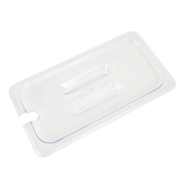 Thunder Slotted Cover For Third Size Food Pan, Clear Color, Polycarbonate, NSF, Each