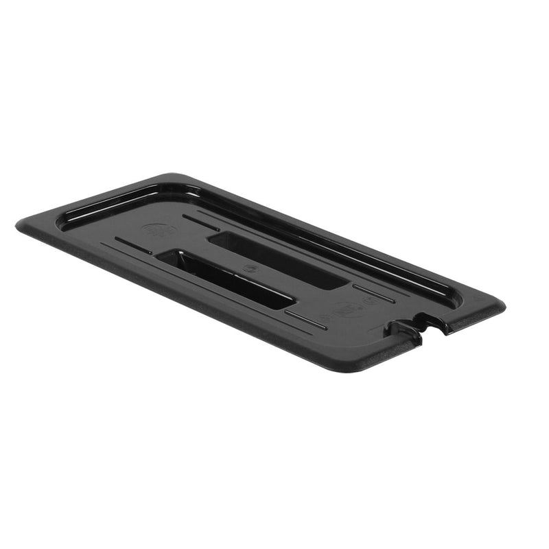 Thunder Slotted Cover For Third Size Food Pan, Black Color, Polycarbonate, NSF, Each