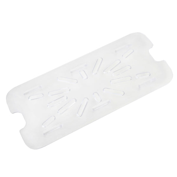 Thunder Drain Shelf for Third Size Food Pan, Clear Color, Polycarbonate, NSF, Each