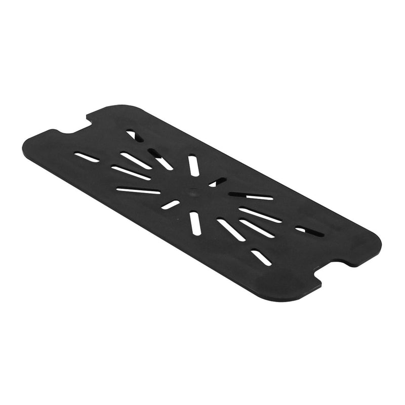 Thunder Drain Shelf for Third Size Food Pan, Black Color, Polycarbonate, NSF, Each