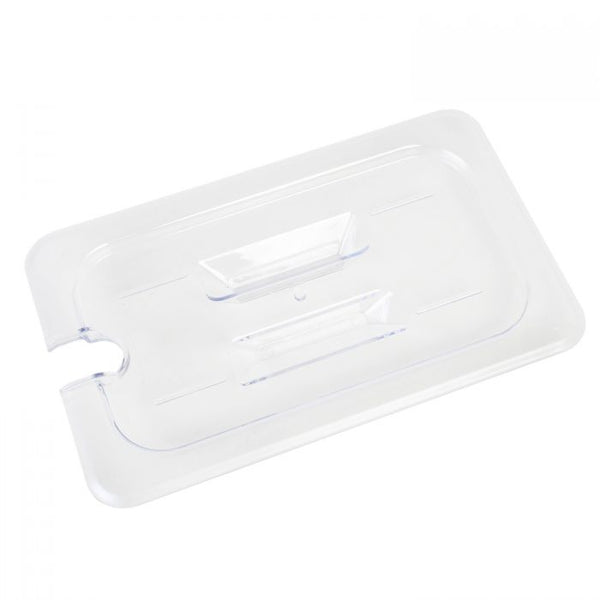 Thunder Slotted Cover For Quarter Size Food Pan, Clear Color, Polycarbonate, NSF, Each