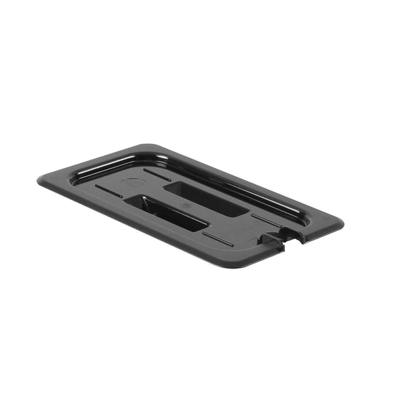 Thunder Slotted Cover For Quarter Size Food Pan, Black Color, Polycarbonate, NSF, Each