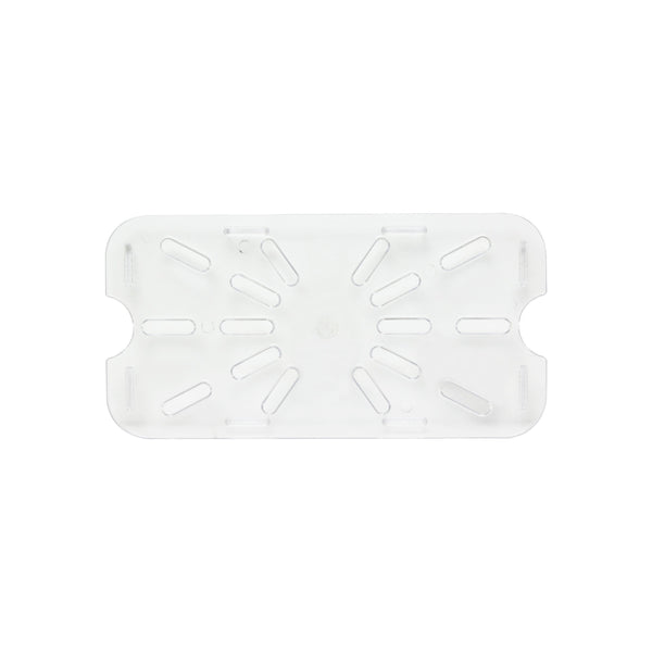 Thunder Drain Shelf for Quarter Size Food Pan, Clear Color, Polycarbonate, NSF, Each