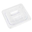 Thunder Solid Cover For Sixth Size Food Pan, Clear Color, Polycarbonate, NSF, Each