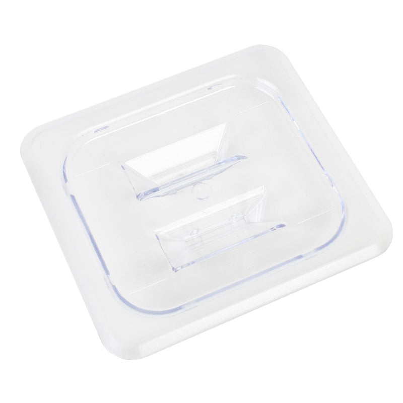 Thunder Solid Cover For Sixth Size Food Pan, Clear Color, Polycarbonate, NSF, Each