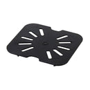 Thunder Drain Shelf for Sixth Size Food Pan, Black Color, Polycarbonate, NSF, Each