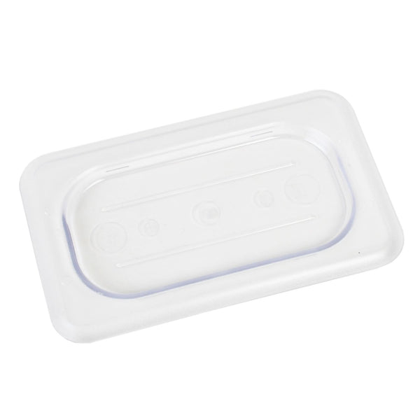Thunder Solid Cover For Ninth Size Food Pan, Clear Color, Polycarbonate, NSF, Each