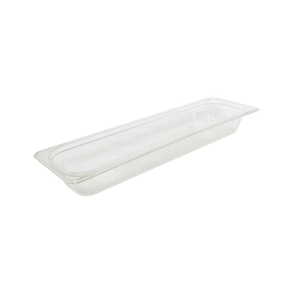 Thunder Half Size Long, 2-1/2" Deep, Food Pan, Clear Color, Polycarbonate, NSF, Each