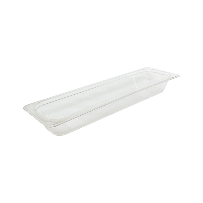 Thunder Half Size Long, 2-1/2" Deep, Food Pan, Clear Color, Polycarbonate, NSF, Each