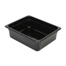 Thunder Half Size, 4" Deep, Food Pan, Black Color, Polycarbonate, NSF, Each