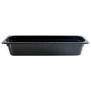 Thunder Half Size Long, 4" Deep, Food Pan, Black Color, Polycarbonate, NSF, Each