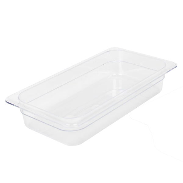Thunder Third Size, 2-1/2" Deep, Food Pan, Clear Color, Polycarbonate, NSF, Each
