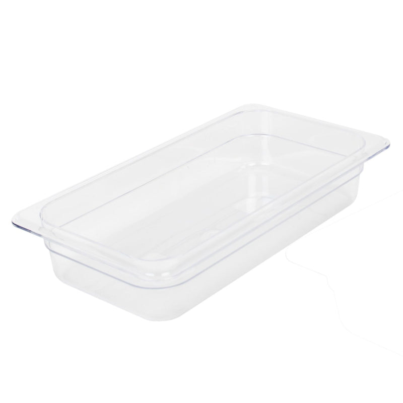 Thunder Third Size, 2-1/2" Deep, Food Pan, Clear Color, Polycarbonate, NSF, Each