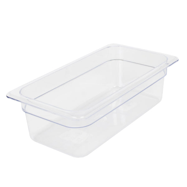 Thunder Third Size, 4" Deep, Food Pan, Clear Color, Polycarbonate, NSF, Each