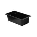 Thunder Third Size, 4" Deep, Food Pan, Black Color, Polycarbonate, NSF, Each
