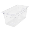 Thunder Third Size, 6" Deep, Food Pan, Clear Color, Polycarbonate, NSF, Each