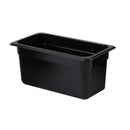 Thunder Third Size, 6" Deep, Food Pan, Black Color, Polycarbonate, NSF, Each