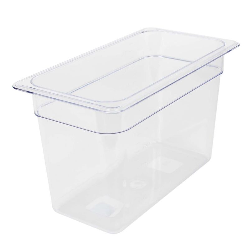 Thunder Third Size, 8" Deep, Food Pan, Clear Color, Polycarbonate, NSF, Each