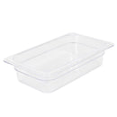 Thunder Quarter Size, 2-1/2" Deep, Food Pan, Clear Color, Polycarbonate, NSF, Each