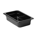 Thunder Quarter Size, 2-1/2" Deep, Food Pan, Black Color, Polycarbonate, NSF, Each