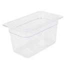 Thunder Quarter Size, 6" Deep, Food Pan, Clear Color, Polycarbonate, NSF, Each