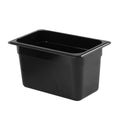 Thunder Quarter Size, 6" Deep, Food Pan, Black Color, Polycarbonate, NSF, Each