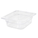 Thunder Sixth Size, 2-1/2" Deep, Food Pan, Clear Color, Polycarbonate, NSF, Each