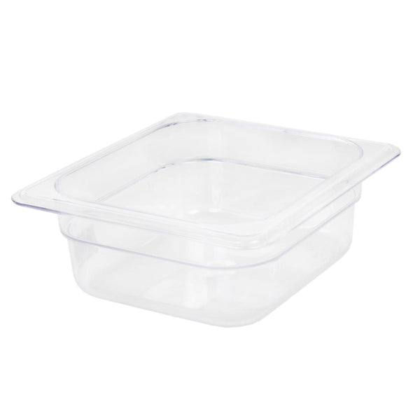 Thunder Sixth Size, 2-1/2" Deep, Food Pan, Clear Color, Polycarbonate, NSF, Each