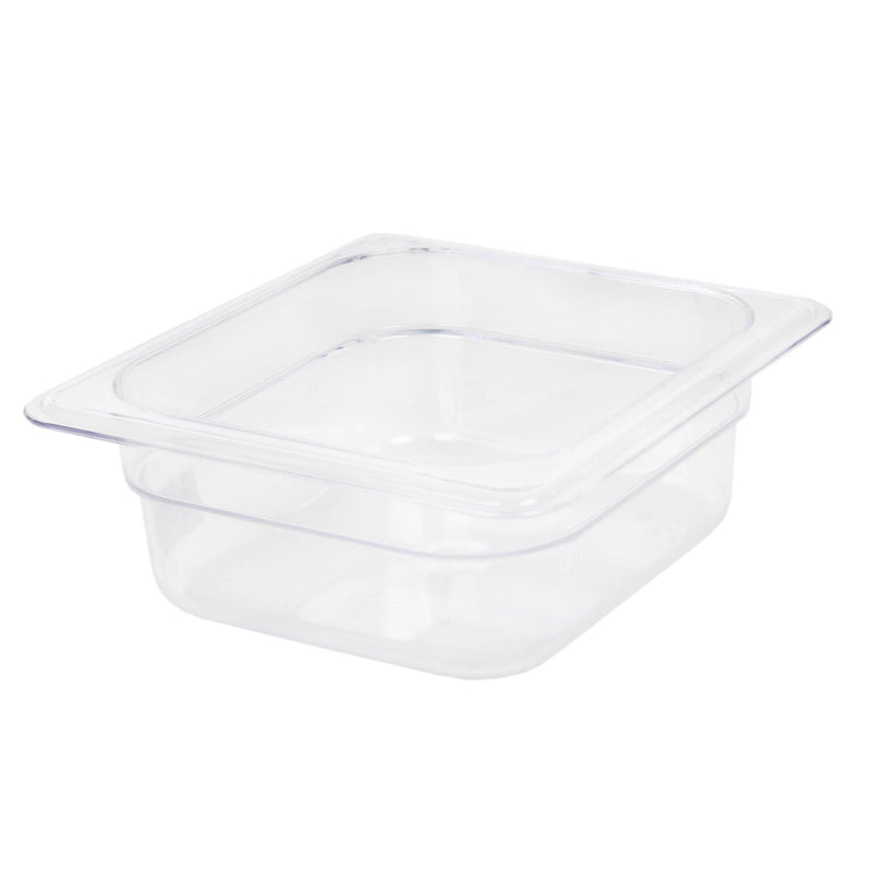 Thunder Sixth Size, 2-1/2" Deep, Food Pan, Clear Color, Polycarbonate, NSF, Each