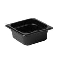 Thunder Sixth Size, 2-1/2" Deep, Food Pan, Black Color, Polycarbonate, NSF, Each