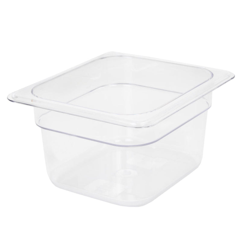 Thunder Sixth Size, 4" Deep, Food Pan, Clear Color, Polycarbonate, NSF, Each