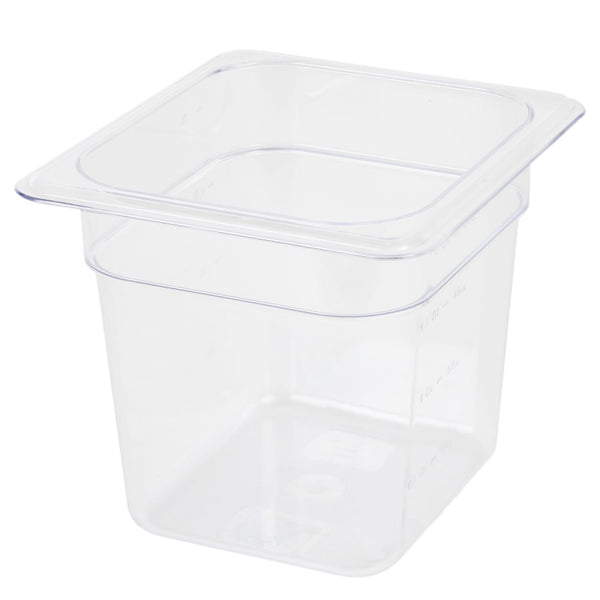 Thunder Sixth Size, 6" Deep, Food Pan, Clear Color, Polycarbonate, NSF, Each