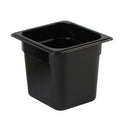 Thunder Sixth Size, 6" Deep, Food Pan, Black Color, Polycarbonate, NSF, Each