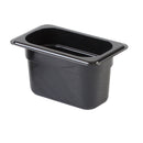 Thunder Ninth Size, 4" Deep, Food Pan, Black Color, Polycarbonate, NSF, Each