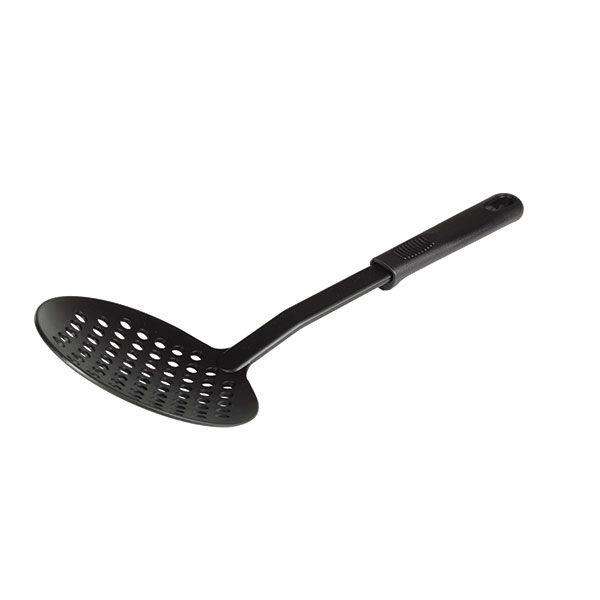 Thunder 12-1/2" x 4-1/3" x 2-1/3", Skimmer, High-Heat Nylon & Polypropylene Handle, Heat Resistant up to 410¡F, Black Color, Each